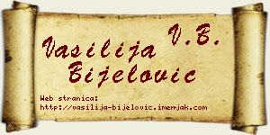 Vasilija Bijelović vizit kartica